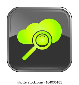 Isolated gray web icon on white background