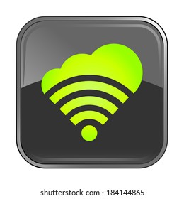 Isolated gray web icon on white background