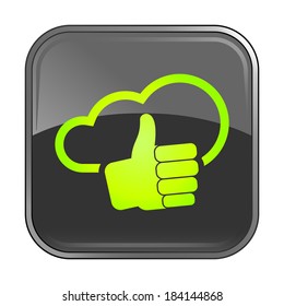Isolated gray web icon on white background