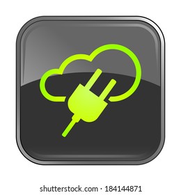 Isolated gray web icon on white background