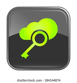 Isolated gray web icon on white background