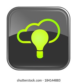 Isolated gray web icon on white background