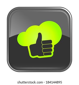 Isolated gray web icon on white background