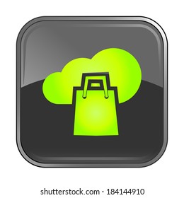 Isolated gray web icon on white background