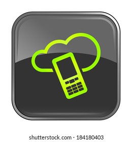 Isolated gray web icon on white background