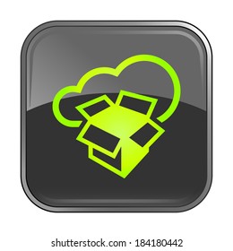 Isolated gray web icon on white background
