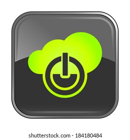 Isolated gray web icon on white background