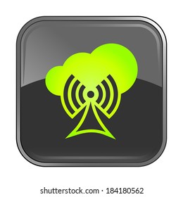 Isolated gray web icon on white background