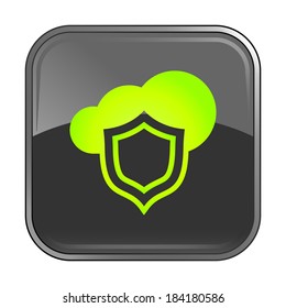 Isolated gray web icon on white background