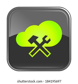 Isolated gray web icon on white background