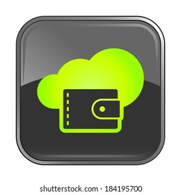 Isolated gray web icon on white background
