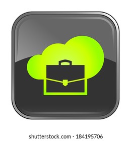 Isolated gray web icon on white background