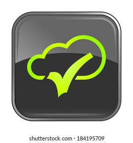 Isolated gray web icon on white background
