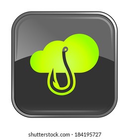 Isolated gray web icon on white background