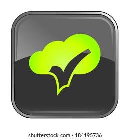 Isolated gray web icon on white background