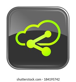 Isolated gray web icon on white background