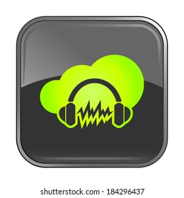 Isolated gray web icon on white background