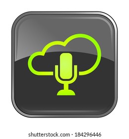 Isolated gray web icon on white background