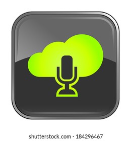Isolated gray web icon on white background