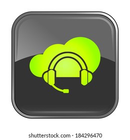Isolated gray web icon on white background