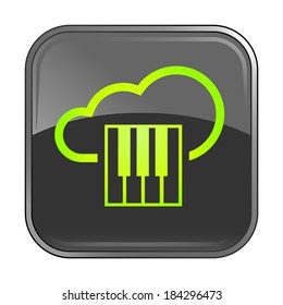 Isolated gray web icon on white background