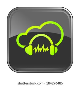 Isolated gray web icon on white background