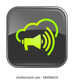 Isolated gray web icon on white background