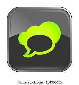 Isolated gray web icon on white background