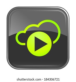 Isolated gray web icon on white background