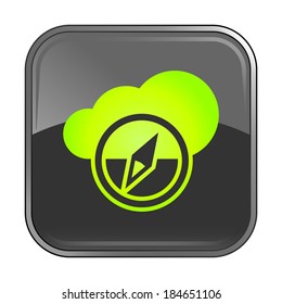 Isolated gray web icon on white background