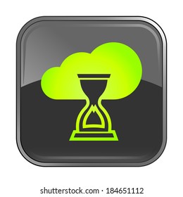 Isolated gray web icon on white background