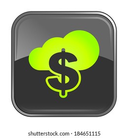 Isolated gray web icon on white background