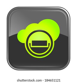 Isolated gray web icon on white background