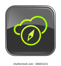 Isolated gray web icon on white background