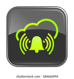 Isolated gray web icon on white background