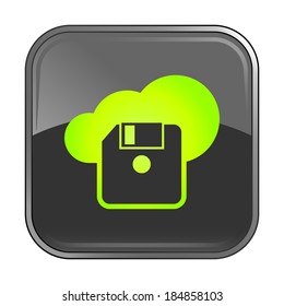Isolated gray web icon on white background