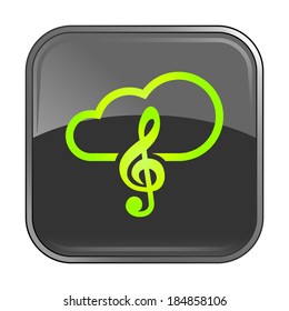 Isolated gray web icon on white background