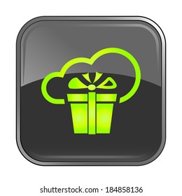 Isolated gray web icon on white background