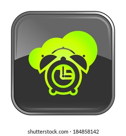 Isolated gray web icon on white background