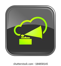 Isolated gray web icon on white background