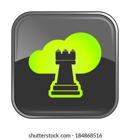 Isolated gray web icon on white background