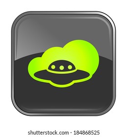 Isolated gray web icon on white background