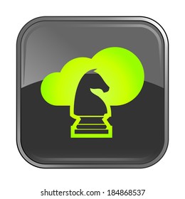 Isolated gray web icon on white background