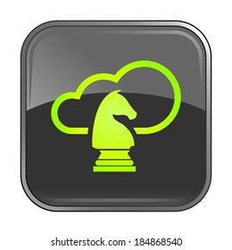 Isolated gray web icon on white background