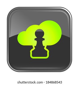 Isolated gray web icon on white background