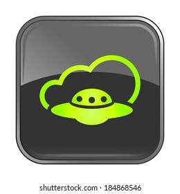 Isolated gray web icon on white background
