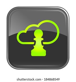 Isolated gray web icon on white background