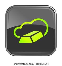 Isolated gray web icon on white background