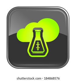 Isolated gray web icon on white background