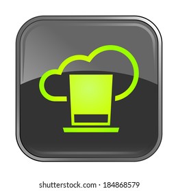 Isolated gray web icon on white background